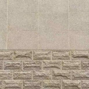 荆门 黄金麻自然面蘑菇石配荔枝面干挂