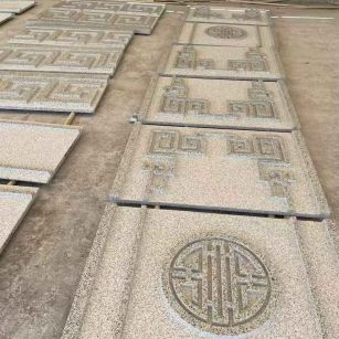 荆门 白麻花岗岩外墙立面雕刻板