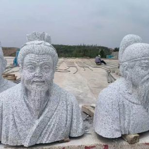 荆门 白麻花岗岩石材人物立体雕刻