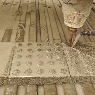 荆门 芝麻白花岗岩石材盲人石、盲道石、盲点石