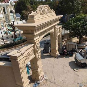 荆门 黄金麻荔枝面花岗岩别墅门楼