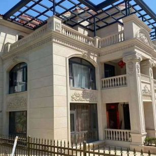 荆门 黄金麻花岗岩荔枝面别墅外墙干挂