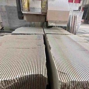 荆门 车间生产日常，黄金麻白麻花岗岩