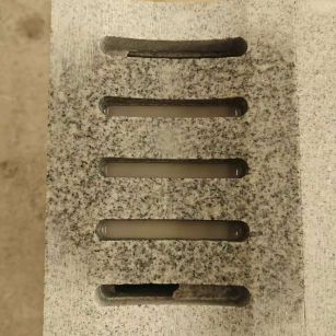 荆门 芝麻白拉丝面花岗岩U型开槽排水槽