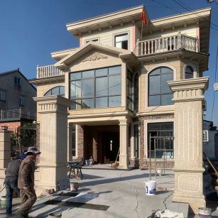 荆门 黄金麻花岗岩荔枝面别墅外墙干挂私家专属