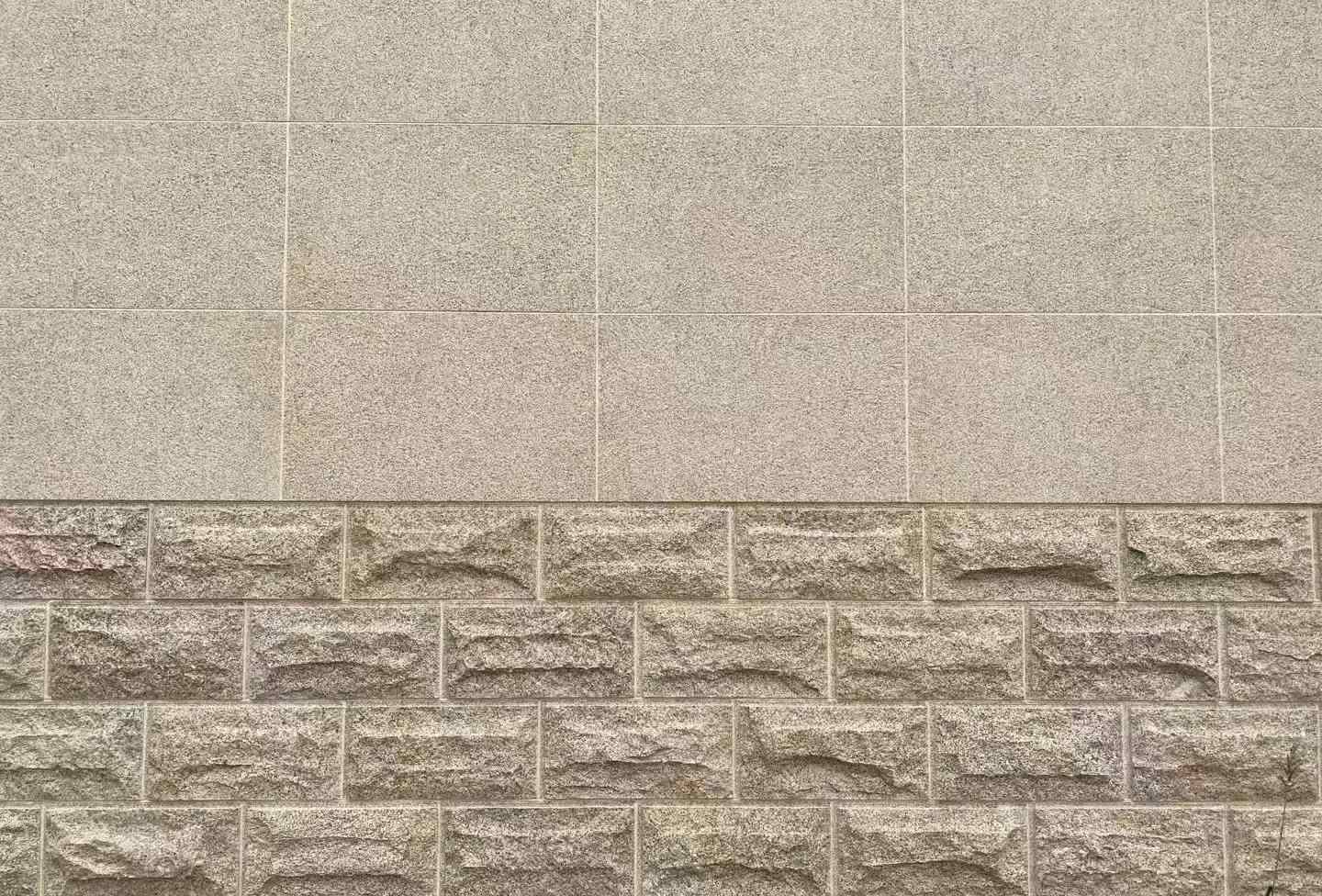 荆门 黄金麻自然面蘑菇石配荔枝面干挂