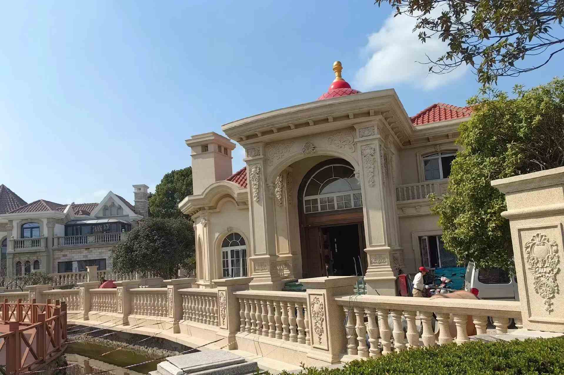 荆门 黄金麻花岗岩欧式别墅