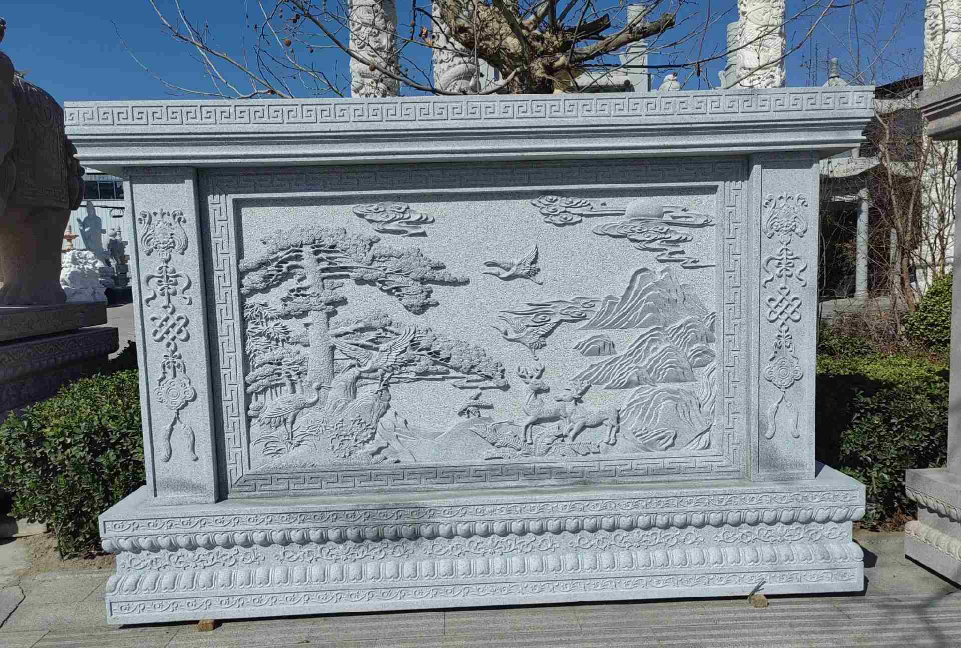 荆门 芝麻白大型照壁，屏风，影壁