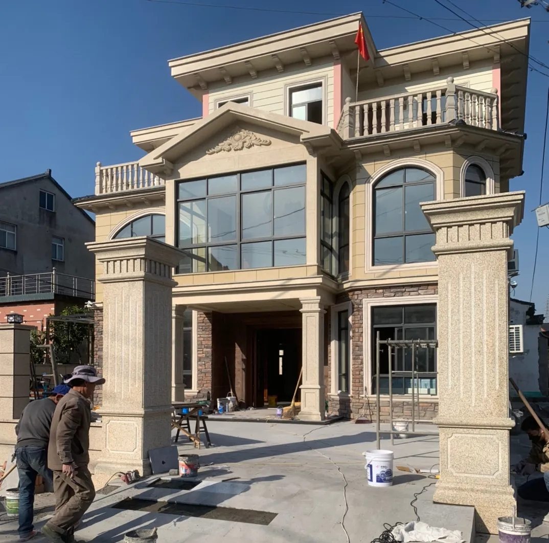 荆门 黄金麻花岗岩荔枝面别墅外墙干挂私家专属