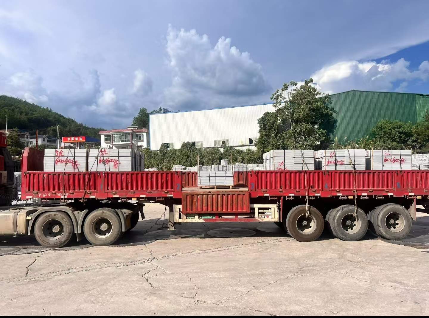 荆门 芝麻灰花岗岩地铺石出货日常